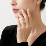 S925 Silver "Shimmering Glimpse" Ring with Lavish Moissanite Setting