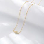 S925 Sterling Silver Devil's Eye Opal Zircon Inlaid Necklace