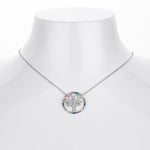 S925 Sterling Silver Colored Zircon Tree of Life Necklace