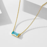 S925 Sterling Silver Zircon Inlaid Twelve Birthstone Pendants Clavicle Necklaces