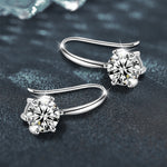Moissanite Classic Six-Prong Earrings in 925 Sterling Silver
