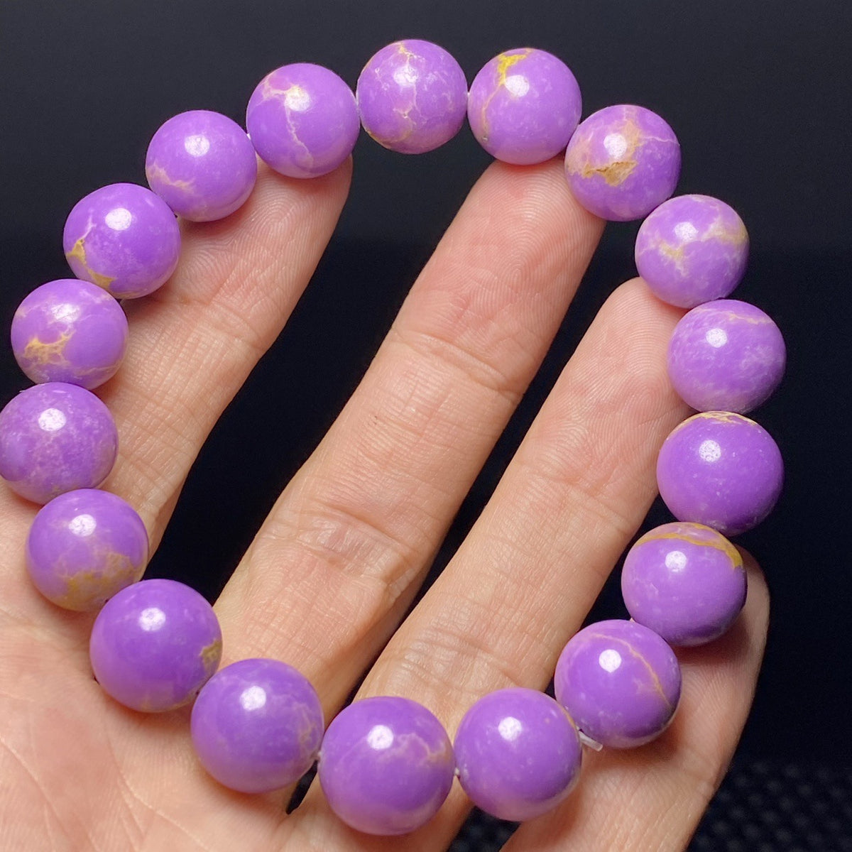 Natural Purple Lepidolite Bracelet