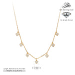 S925 pure silver zirconia ins exclusive necklace