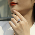 S925 Silver "Square Sugar" Moissanite Ring