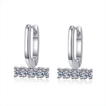Moissanite & 925 Sterling Silver Stud Earrings — Unique U-Shaped Design