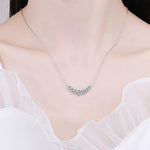 925 Sterling Silver Seven Moissanite Necklace