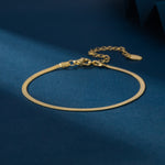S925 Sterling Silver Flat Snake Chain Bracelet
