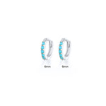 925 Sterling Silver & Zircon Hoop Earrings (men and women)