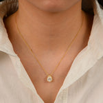 S925 Sterling Silver Drop-Shaped Zircon Necklace