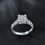 S925 Sterling Silver Eiffel Tower Moissanite Ring