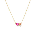 S925 Sterling Silver Ruby Clavicle Chain Zircon Necklace