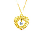 S925 Sterling Silver Moissanite Woven Dream Net Love Mush Ice Pendant Necklace