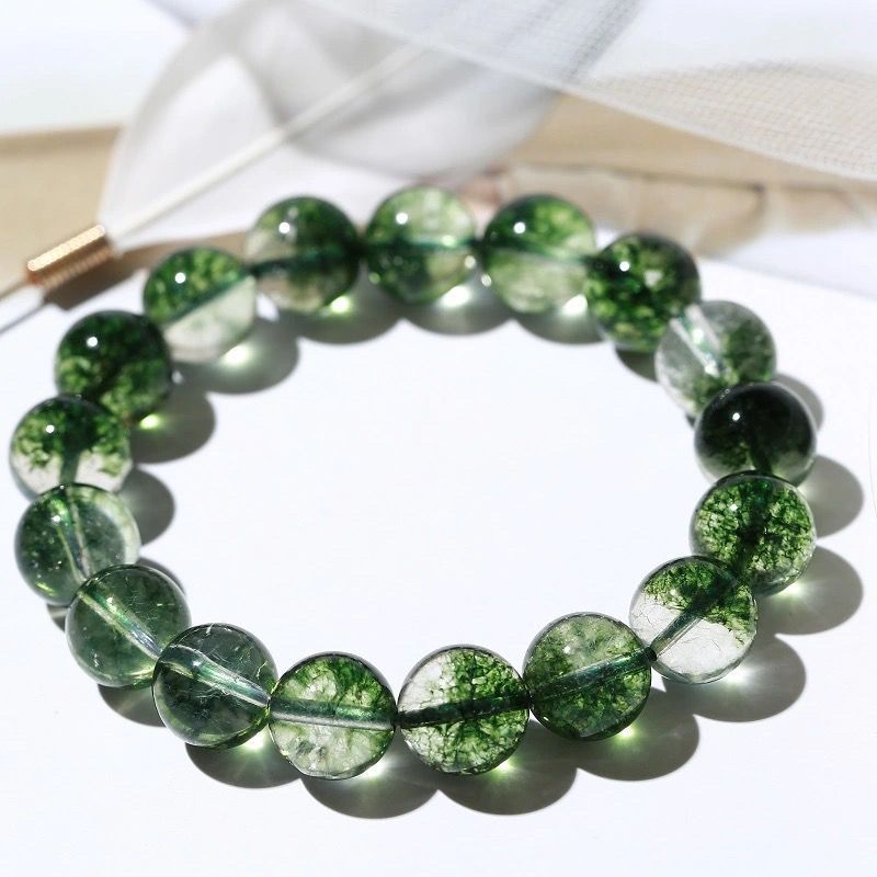 Natural Green Phantom Quartz Bracelet