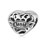 S925 Sterling Silver Hollow Love Beaded Mother's Day Gift Pendant
