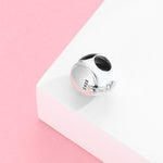 S925 Sterling Silver Astronaut Helmet Bead Pendant
