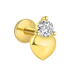 S925 Sterling Silver Flat-Back Zircon Stud Earrings(Single unit)