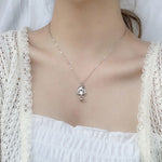 S925 Sterling Silver Moissanite Santa Claus Pendant Necklace