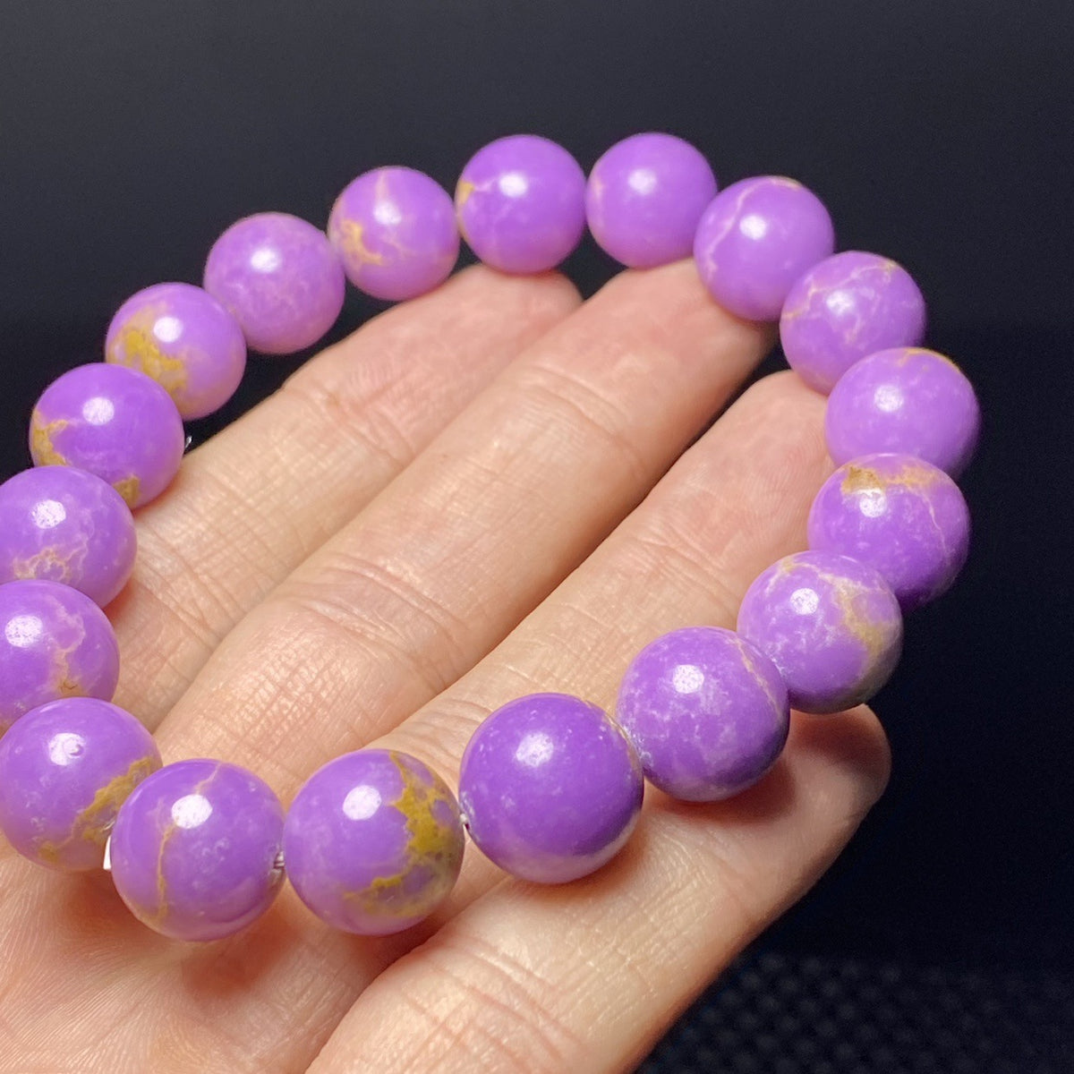 Natural Purple Lepidolite Bracelet