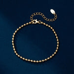 S925 Sterling Silver Smooth Bead Bracelet