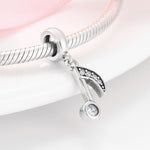 S925 Sterling Silver Music Note Bracelet Necklace Pendant