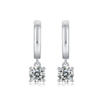 S925 Silver Moissanite Cross Earrings