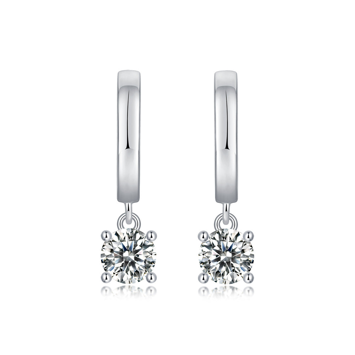 S925 Silver Moissanite Cross Earrings