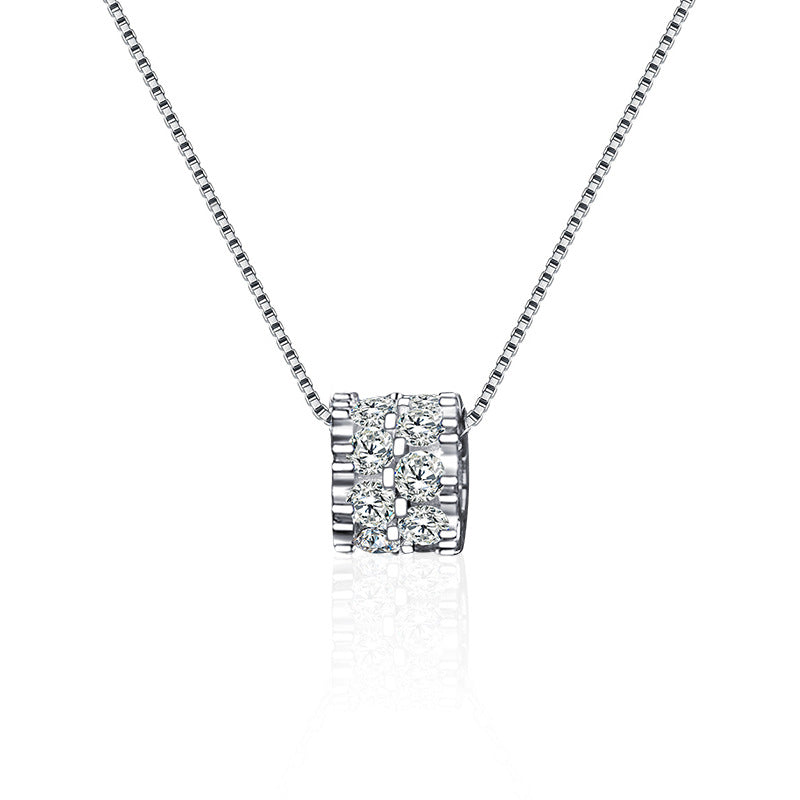 S925 Sterling Silver Moissanite Small Waist Pendant Necklace