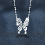 S925 Sterling Silver Moissanite Butterfly Necklace
