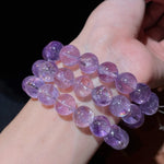 Natural Purple Azeztulite and Ametrine Bracelet