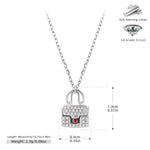 S925 Sterling Silver Fashionable Versatile Zirconia Necklace for Bags