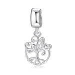 S925 Sterling Silver Hollow Design Zircon Tree of Life Pendant