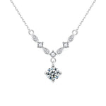 S925 Sterling Silver Moissanite Shining Star River Necklace