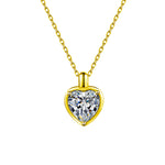 S925 Sterling Silver Moissanite Heart-Shaped Pendant Necklace