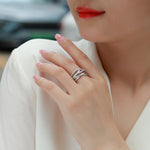 S925 Silver Moissanite Ring