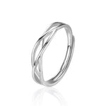 925 Sterling Silver Spiral Moissanite Couple Ring