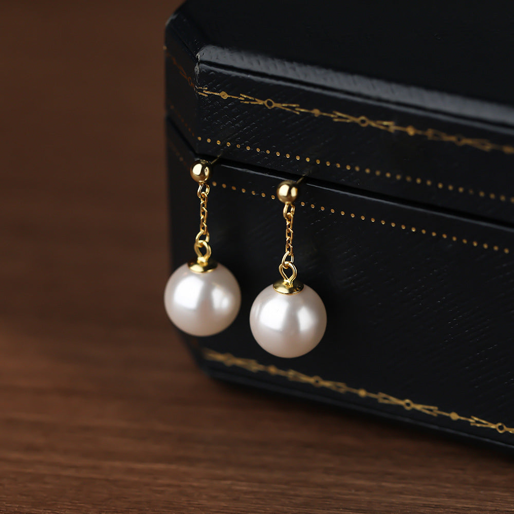 S925 Sterling Silver Pearl Drop Earrings