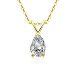S925 Sterling Silver Moissanite Water Drop Necklace