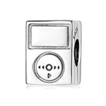S925 Sterling Silver Mini Music Walkman Shape Pendant