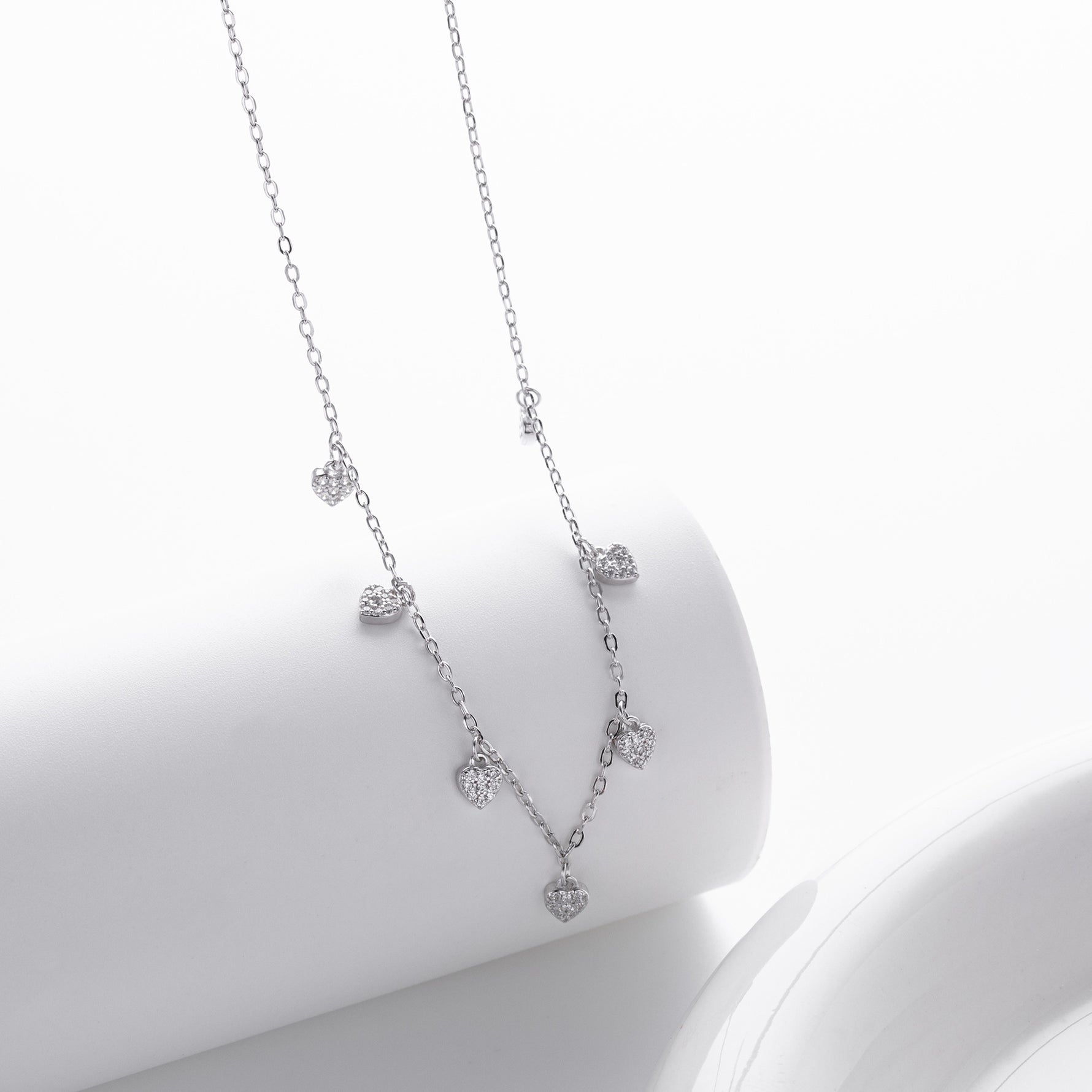 S925 pure silver zirconia ins exclusive necklace