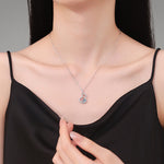 S925 Sterling Silver Moissanite Gourd Pendant Necklace