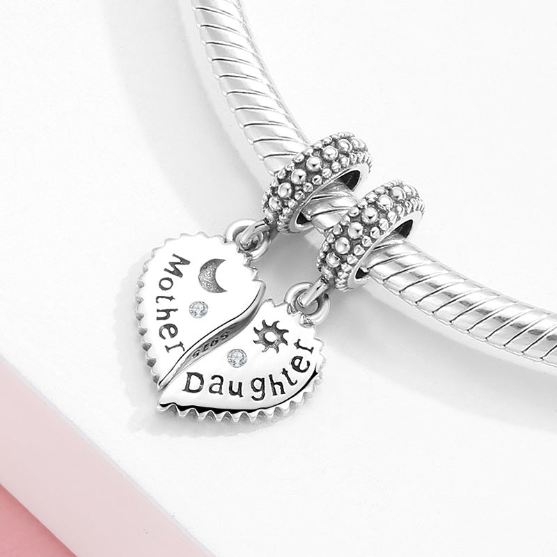 S925 Sterling Silver Heart-Shaped Zircon Pendant