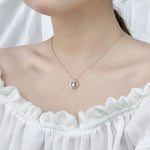 S925 Sterling Silver Apple Clavicle Moissanite Pendant Christmas Eve Gift Necklace