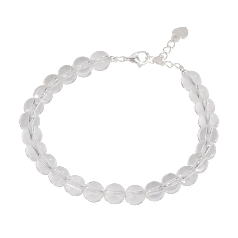 S925 sterling silver white crystal bracelet
