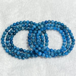 Natural Blue Apatite Three-Wrap Bracelet