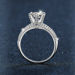 S925 Sterling Silver Moissanite Crown Ring