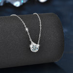 S925 Sterling Silver Moissanite Water Drop Pendant Necklace