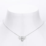 S925 pure silver fashionable zirconia bee-shaped necklace