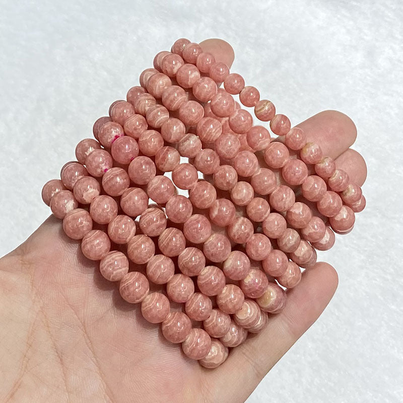 Natural Rhodochrosite Single-Strand Bracelet