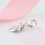 S925 Sterling Silver Art Palette and Paintbrush Zircon Inlaid Pendant