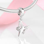 S925 Sterling Silver Butterfly Fairy Zircon Pendant